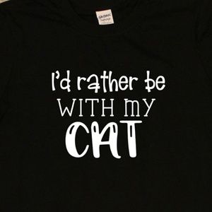 I'd Rather Be With My Cat - unisex t-shirt